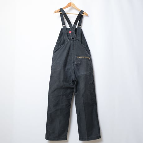 60-70s Adolphe Lafont  Black Moleskin Work Overalls
