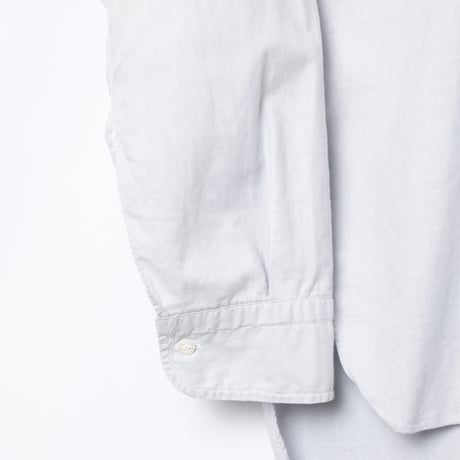 50s France Vintage Light Blue Gray Cotton Shirt