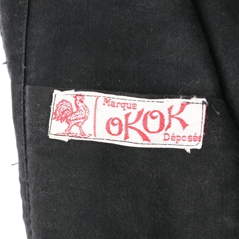 40-50s France Vintage OKOK Black Moleskin Jacke 40-50s France Vintage OKOK Black Moleskin Jacke