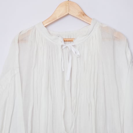 ~1940s  French Vintage Linen Church Smock