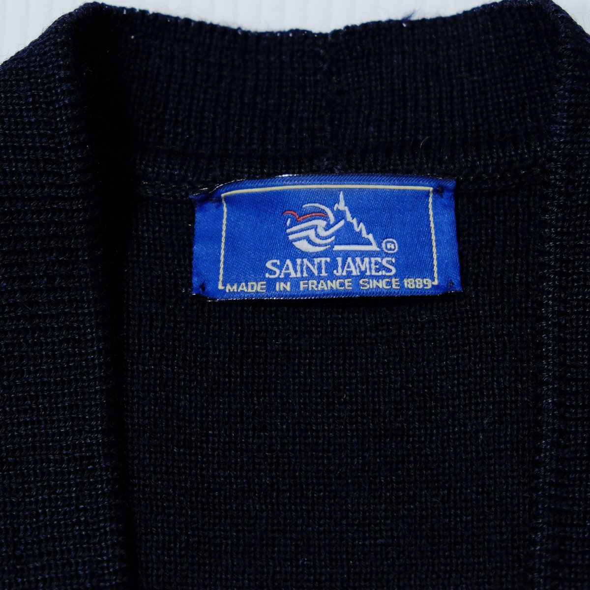 80s90s French Vintage Saint James wool Knit Car
