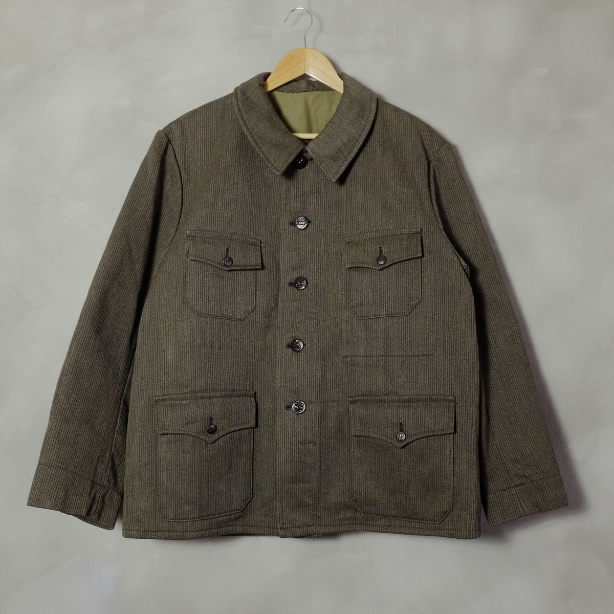 40-50s French Vintage Hunting Jacket Dead Stock