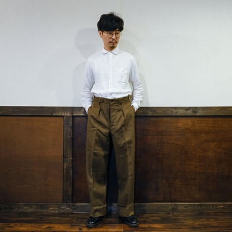 50s French Army Wool Trousers Size84XL(23)  Dead Stock