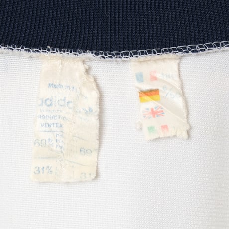 70-80s Vintage adidas Ventex Track Jacket Model  First White × Navy (Made in France)