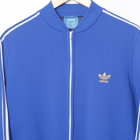 70s Vintage adidas Ventex Collarless Track Jacket Blue (Made in France)