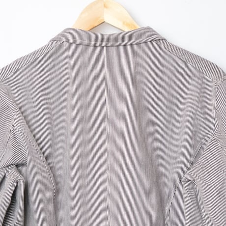 50s-60s  French Striped Butcher (Cook) Jacket  Dead Stock