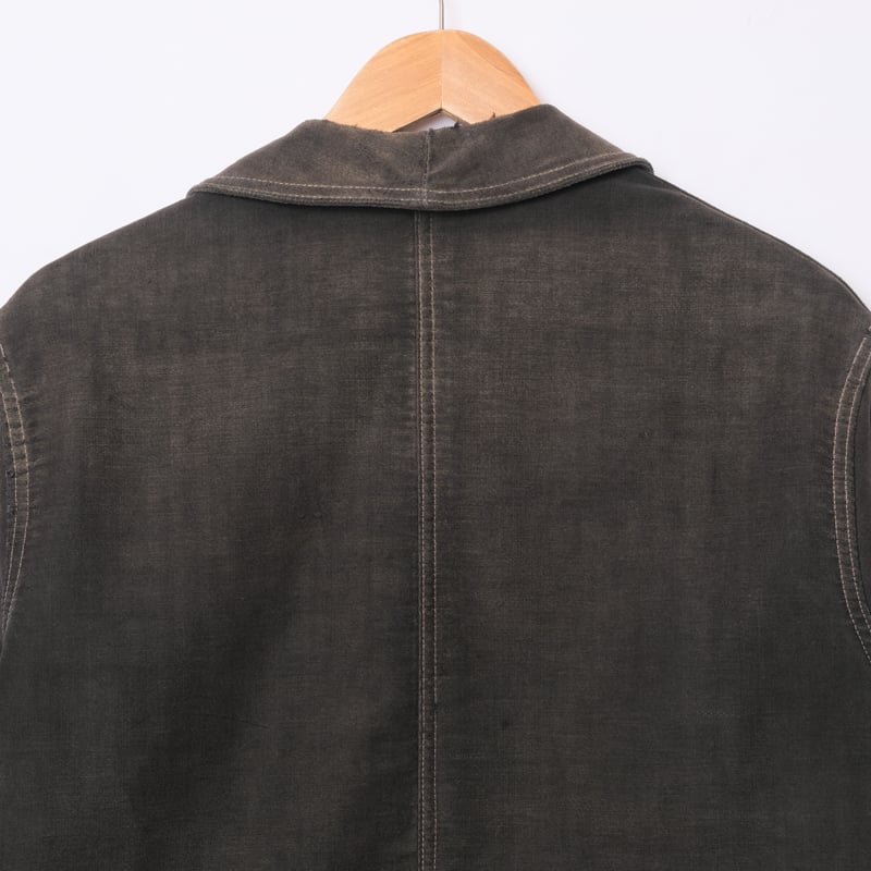 40-50s Le Mont St Michel Black Moleskin Jacket（