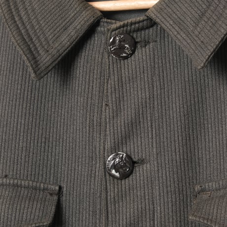 40-50s France Vintage Unic D.F Cotton Pique Hunting Jacket