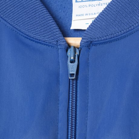 70-80s Vintage adidas Collarless Track Jacket Blue（Made in U.S.A.）