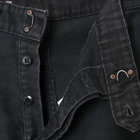 50s-60s Adolphe Lafont  Black Moleskin Work Trousers