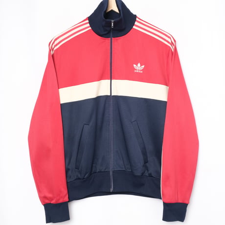 70-80s Vintage adidas Ventex Track Jacket Red×White×Navy (Made in France) 174