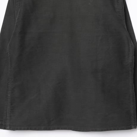 40-50s France Vintage Le Mont Sant Michel Black Moleskin Work Jacket Size 56