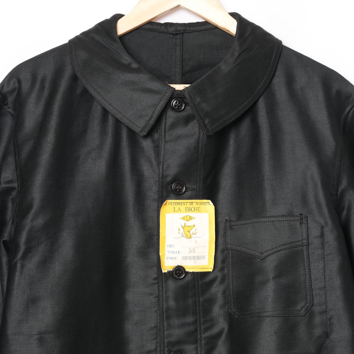 30-40s France Vintage LA BICHE Black Moleskin J 30-40s France Vintage LA BICHE Black Moleskin J