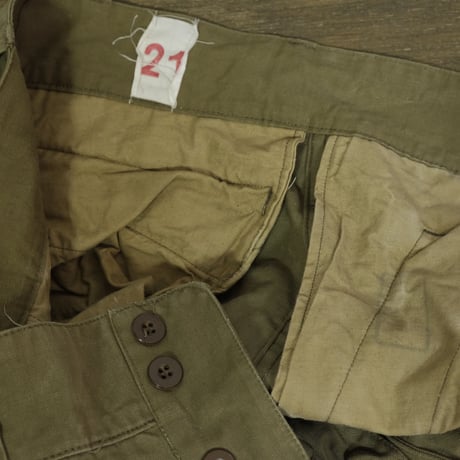 French Army M47 Trousers First Size21 Herringbone Used
