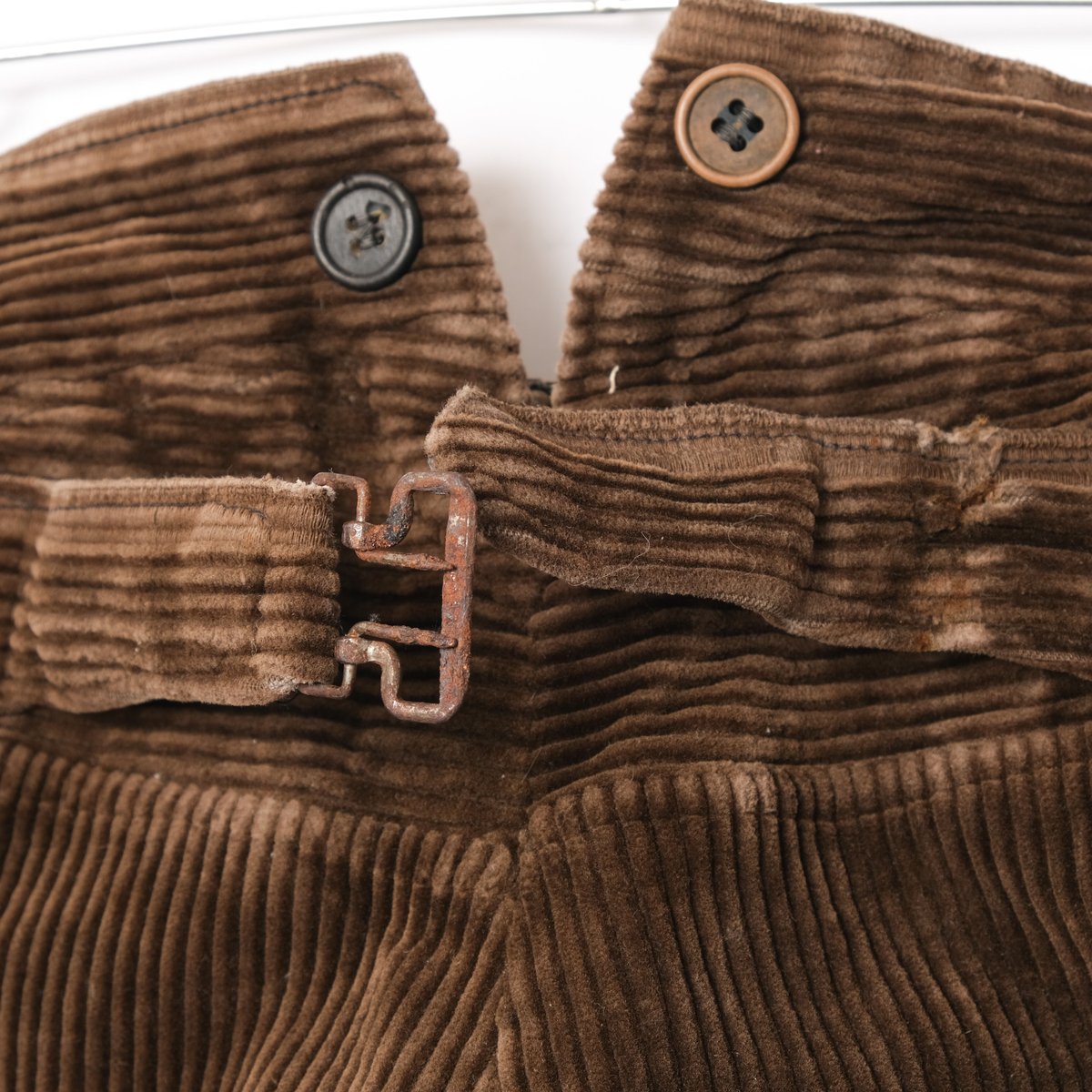 French vintage 30〜40s 太畝コーデュロイ ブラック 30-40s France Vintage Corduroy Trousers | Ugla