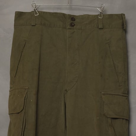 French Army M47 Trousers Early Size13 Herringbone Used