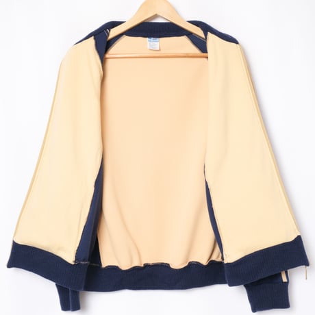 70-80s Vintage adidas Track Jacket Beige × Navy  (Made in West Germany)