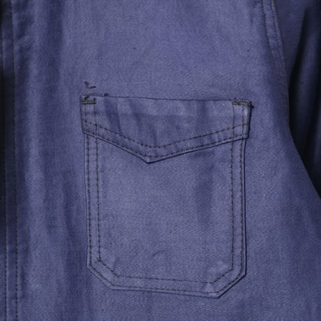 40s France Vintage Le Robste Blue Light Moleskin Jacket Dead Stock