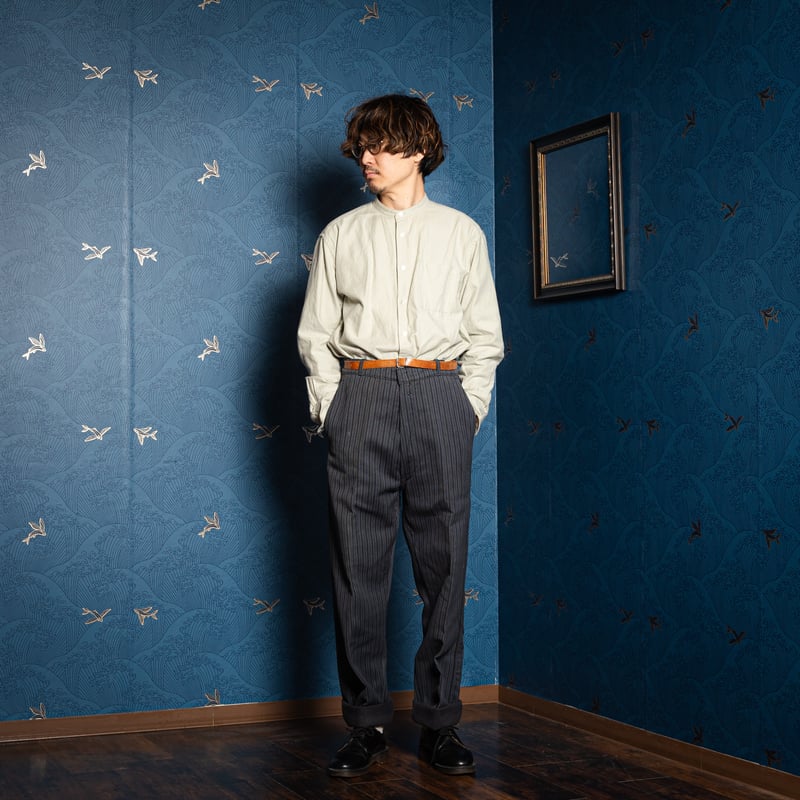 50s 60s デッドストック　フランス　ヴィンテージ　ドロワーズ　ストライプ 50-60s France Vintage Le Tirailleur Stripe Trou