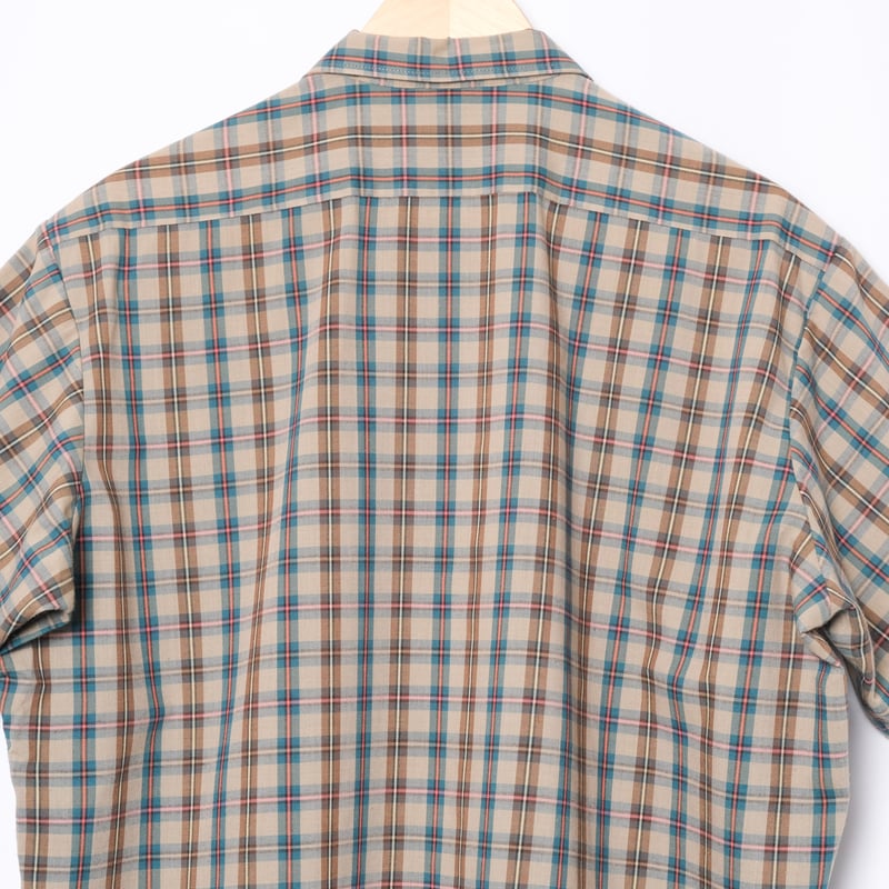 60-70s Euro Vintage Checked Short Sleeve Shirt
