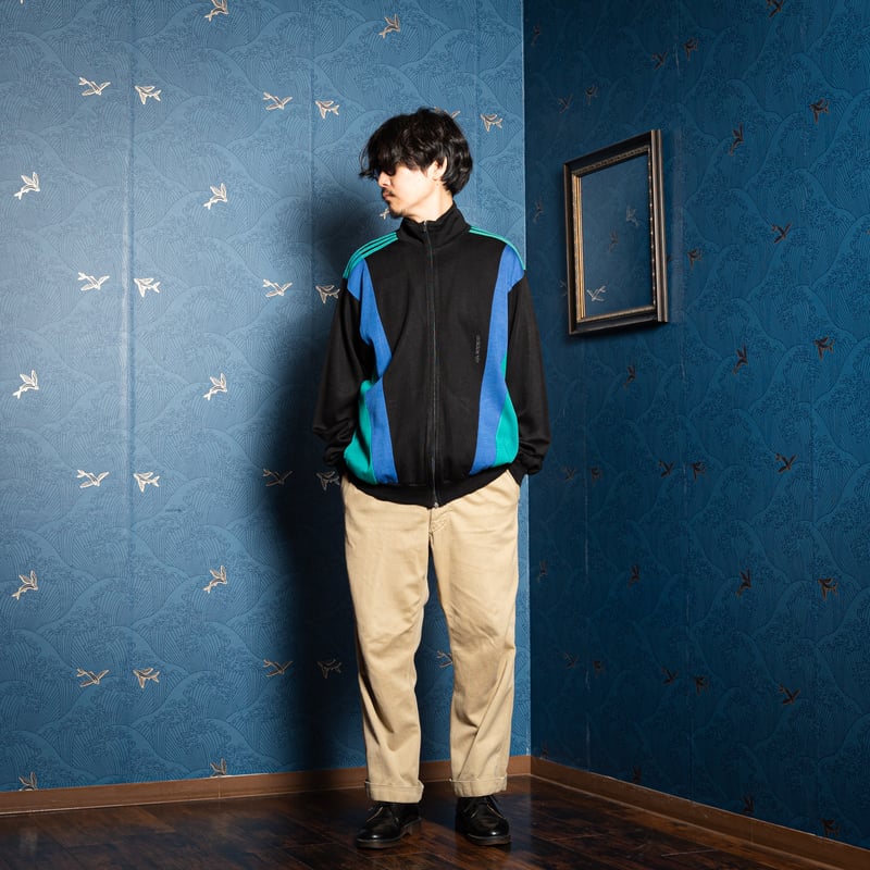 レアモデル！adidas Ventex Knit Track Jacket 80s Vintage adidas Ventex Knit Track Jacket Nav