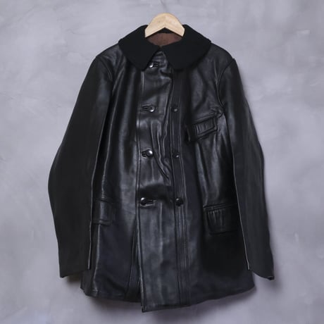 30s French Vintage Leather Jacket (Corbusier Jacket)  Dead Stock