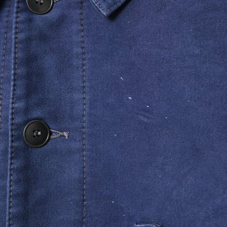 50-60s France  Vintage  Dumont d'Urville Blue Moleskin Jacket