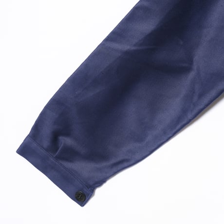 60s France Vintage A St Michel Blue Moleskin Work Jacket Dead Stock