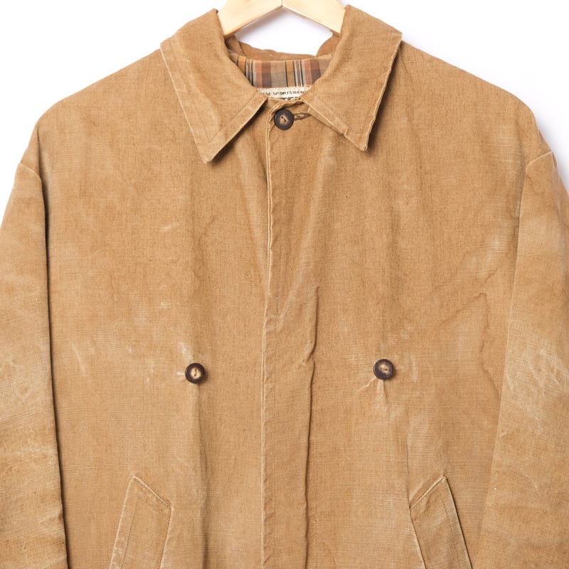 40-50s France Vintage METTEZ Linen Hunting Coat