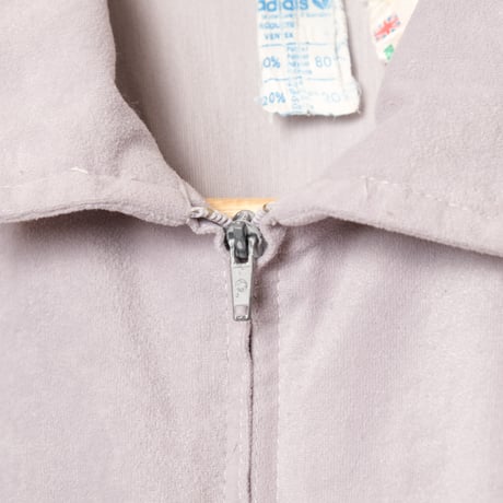 70-80s Vintage adidas Ventex Velours Track Jacket Gray (Made in France)