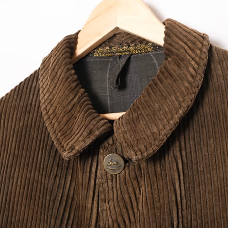 -30s France Vintage A La Maison de Paris Toulouse Corduroy Hunting Jacket