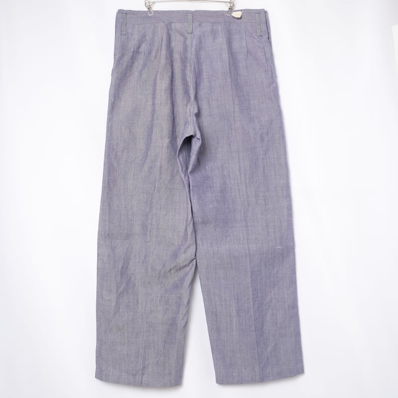 40-50s FRENCH NAVY ラミーリネンショーツ DEADSTOCK】50s FRENCH NAVY LINEN SHORTS フランス軍 海軍