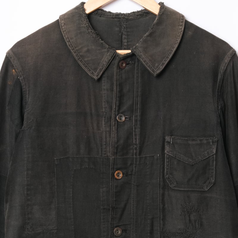 雰囲気抜群 40-50's french moleskin jacket ボロ 雰囲気抜群 40-50's french moleskin jacket ボロ