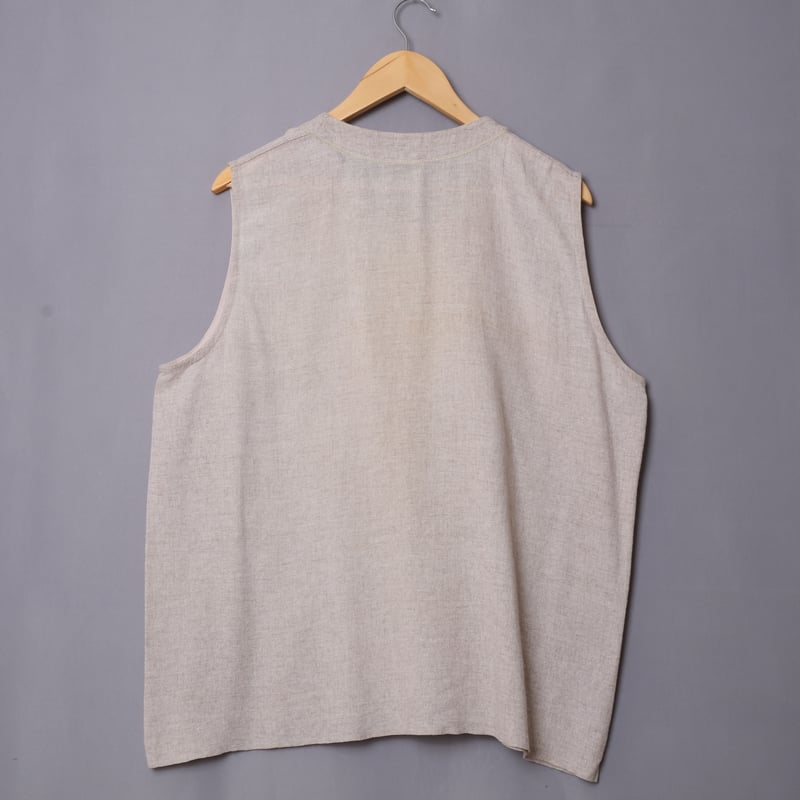 40-50s French Farmers Linen Gillet | Ugla パンと古着と本 40-50s French Farmers Linen Gillet | Ugla パンと古着と本