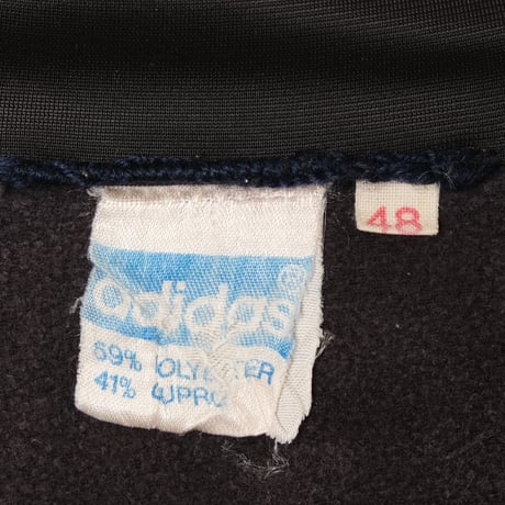 70-80s Vintage adidas Track Jacket Curve Pocket  Black × Red Small