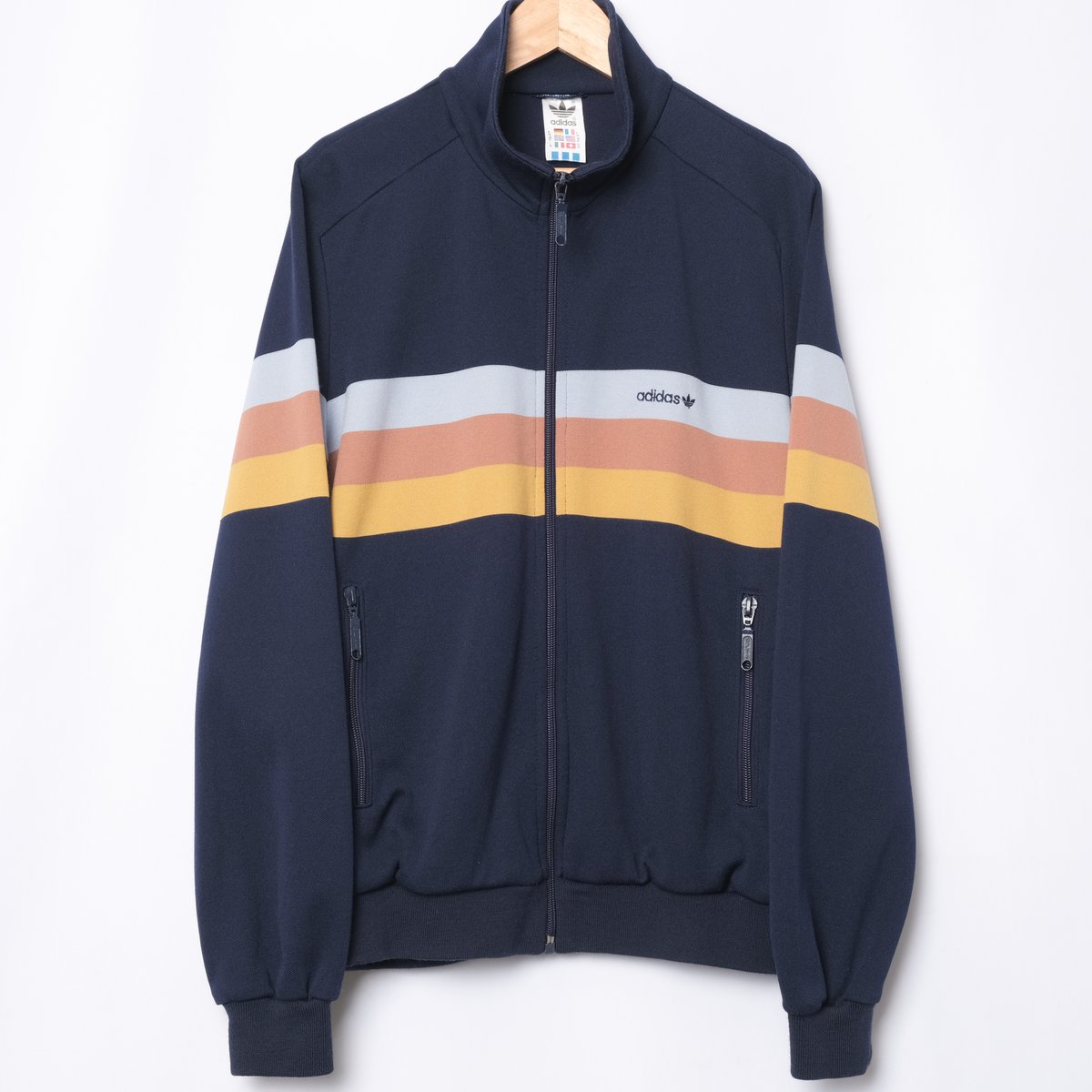 80s Vintage adidas Track Jacket Navy × 3 Color