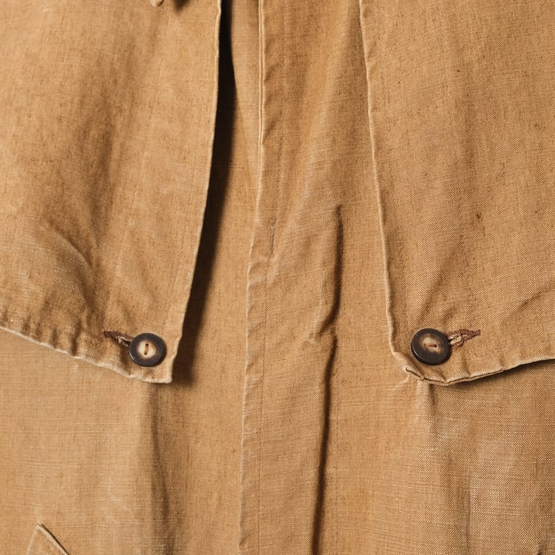 40-50s France Vintage METTEZ Linen Hunting Coat