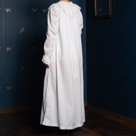 French Antique Cotton Lace Night Dress