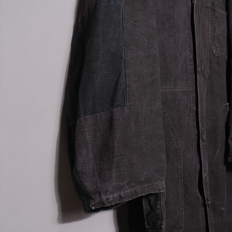 40-50s France Vintage VETRA Black Linen Maqui