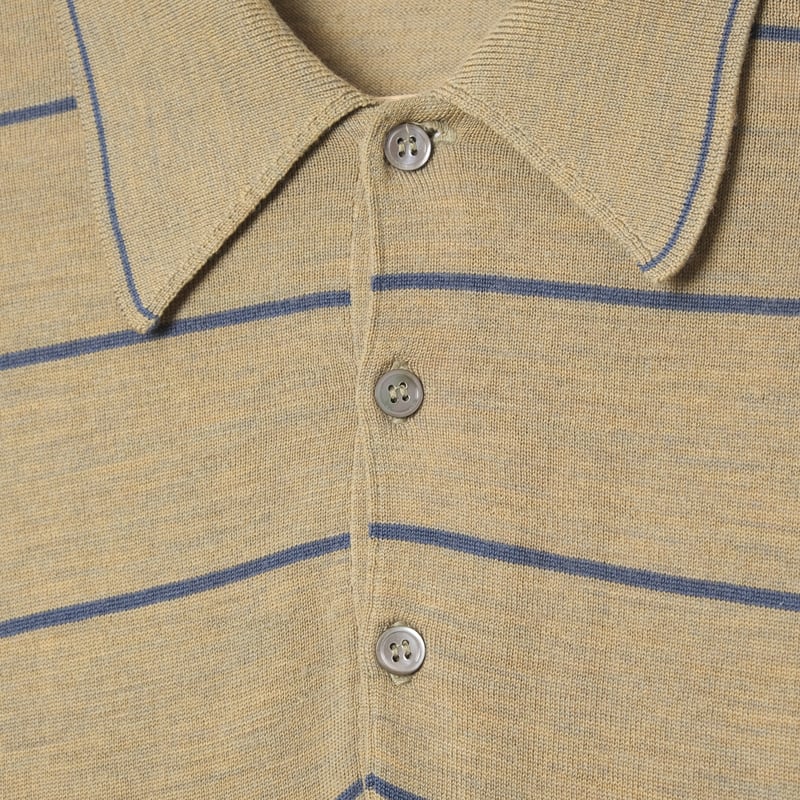 90s JOHN SMEDLEY Merino Wool Knit Polo Shirt Gr