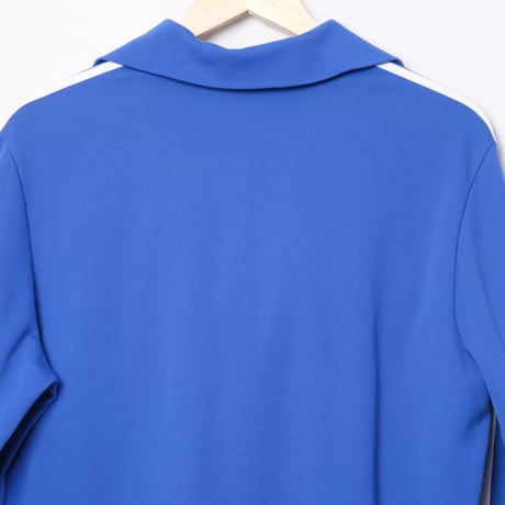 70s Vintage adidas Track Jacket With Hood Blue × White (Made in West Germany)
