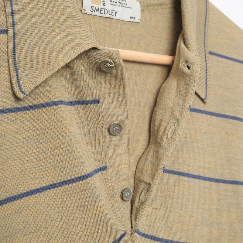 90s JOHN SMEDLEY Merino Wool Knit Polo Shirt Gr