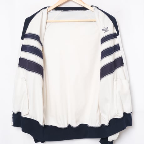 70-80s Vintage adidas Ventex Track Jacket Model  First White×Navy (Made in France)