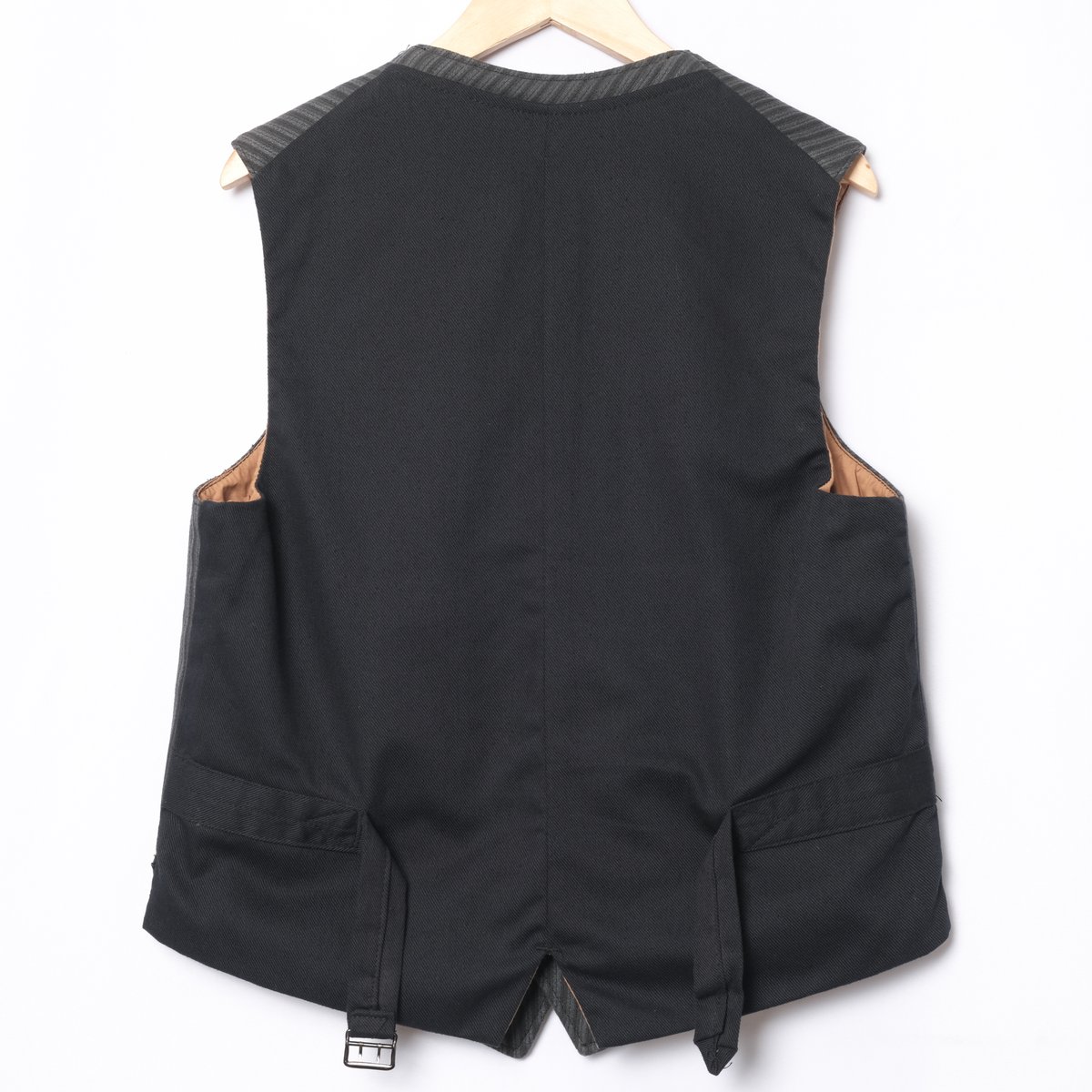 40-50s France Vintage Cotton Striped Work Gilet