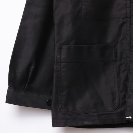 40-50s  Dumont d'Urville Black Moleskin Jacket Dead Stock
