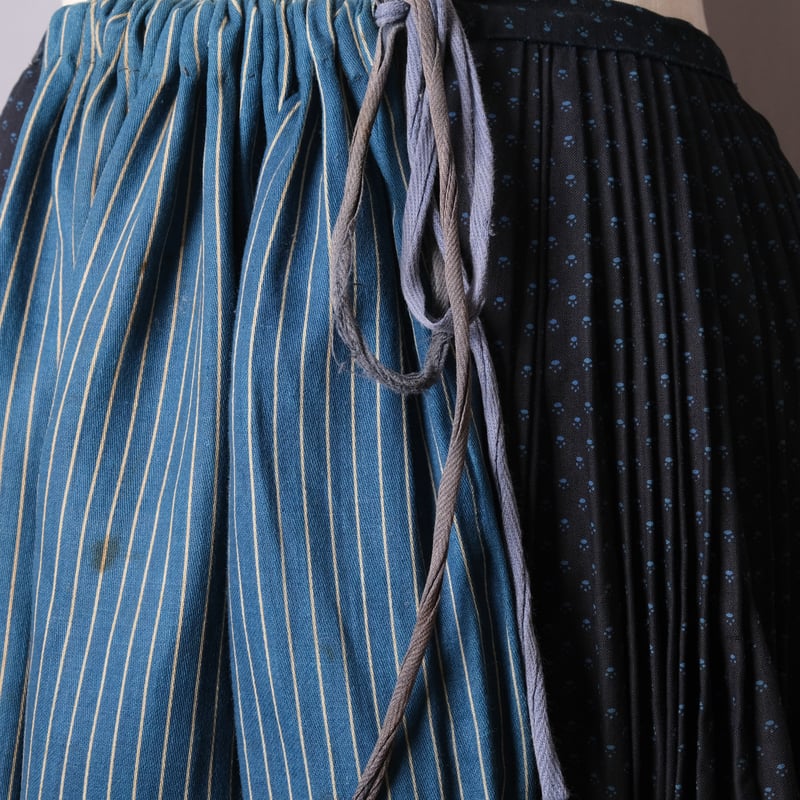 1940s Hungarian Vintage indigo Cotton Skirt 2