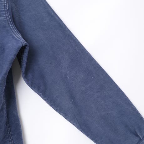 40s-50s France Vintage Adolphe Lafont Blue Moleskin Work Jacket