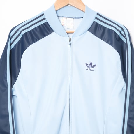 70-80s Vintage adidas Ventex ATP Track Jacket Light Blue × Navy