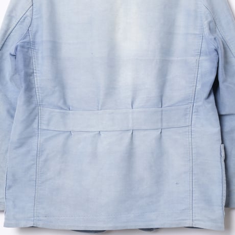 50s France Vintage Le Favori Lapel Blue Moleskin Work Jacket