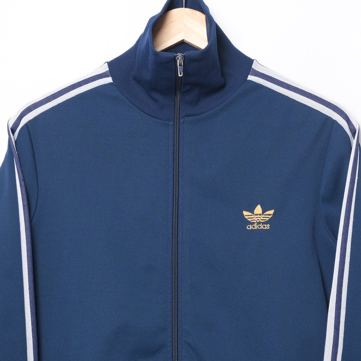 70s adidas track jacket Ventex France製 Vintage Adidas tracksuit jacket trefoil 70s 1973 Blue Ventex